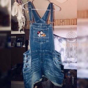 Disney Plus Curve Mickie Minnie Mouse Overalls